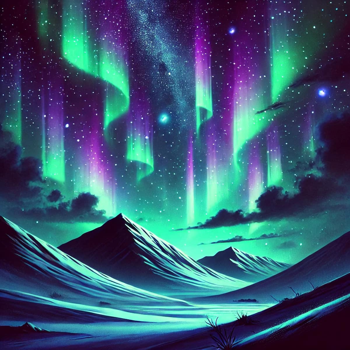 Diagram illustrating Earth's magnetosphere interacting with solar wind and funneling particles towards the poles.